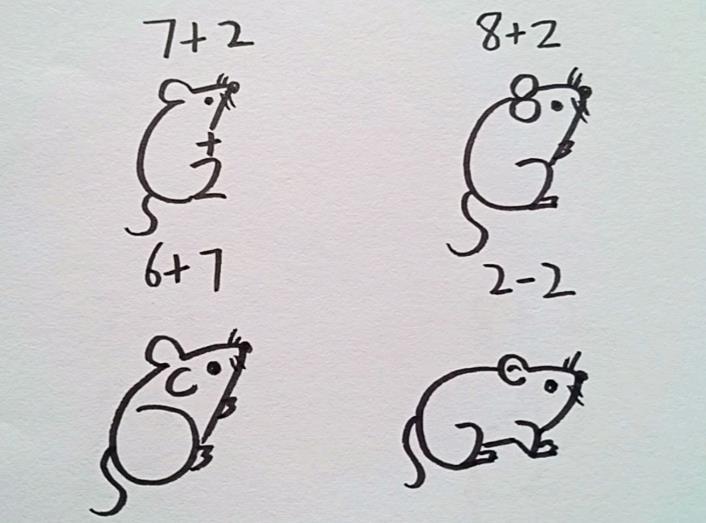 用数字画一个老鼠简笔画图片大全