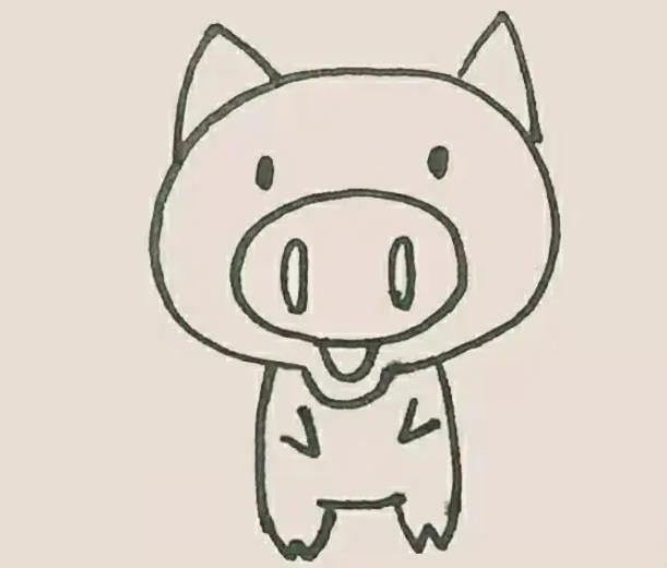 怎么画一只简单的小猪简单图片最新教程