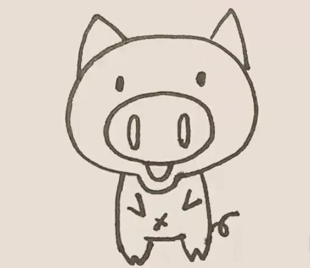 怎么画一只简单的小猪简单图片最新教程