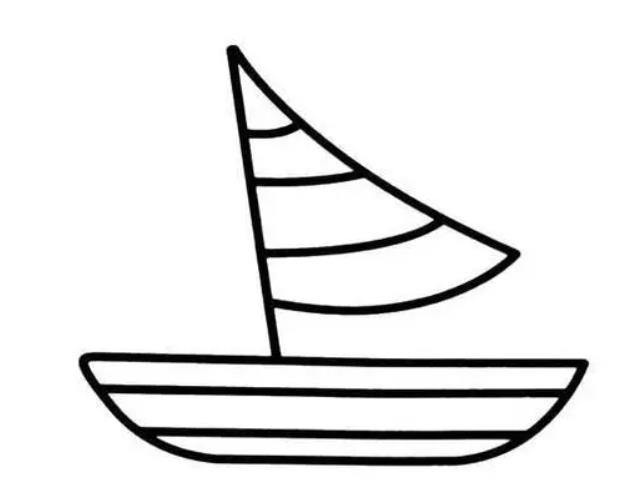 画一只简单的小船幼儿园简笔画图片欣赏