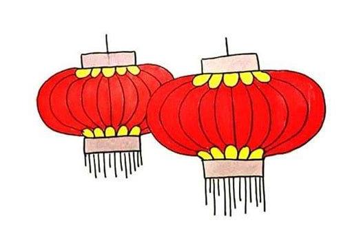 精选红灯笼简笔画图片大全欣赏