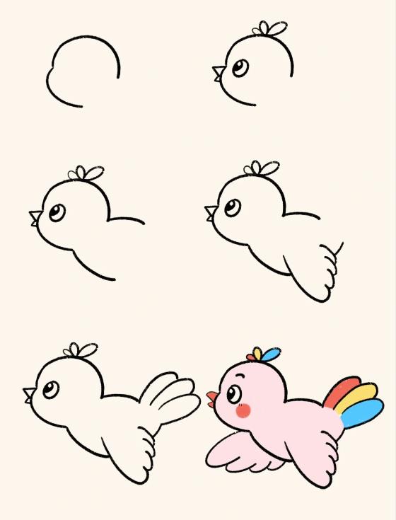 画鸟最简单的画法简笔画图片分享