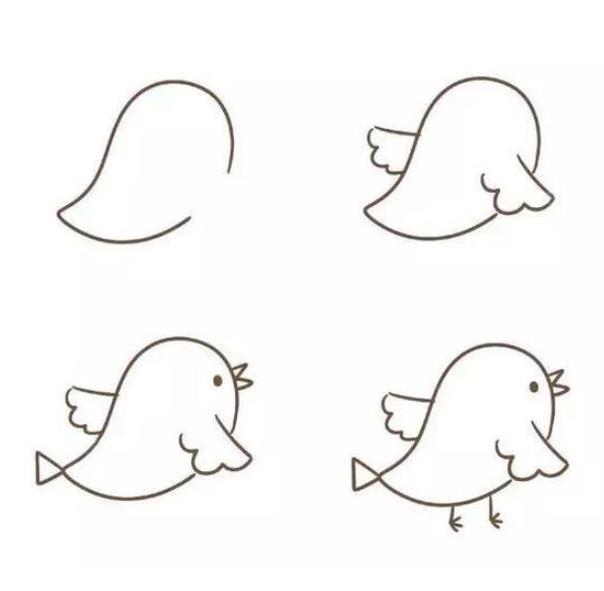 画鸟最简单的画法简笔画图片分享