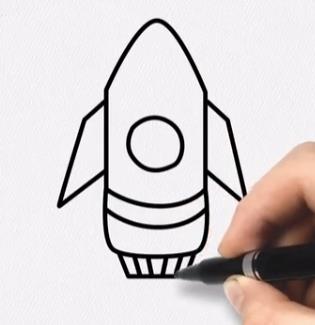 怎么用数字1画火箭图片教程分享