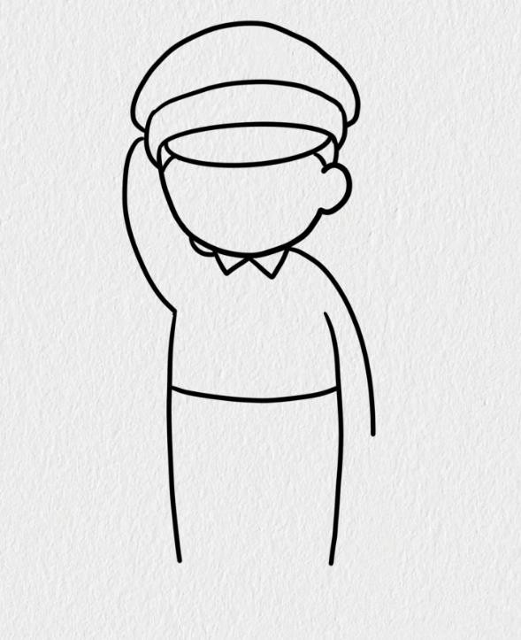 1一3岁儿童简笔画警察巡逻(含步骤图解)