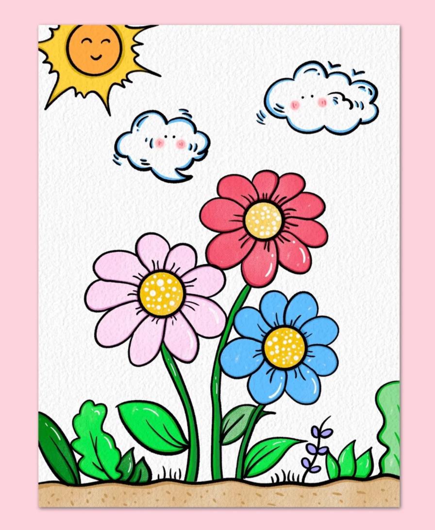 春天花朵简笔画怎么画 花朵简笔画简单又好看