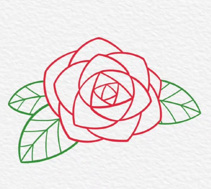 用三角形画一朵花简笔画教程分享