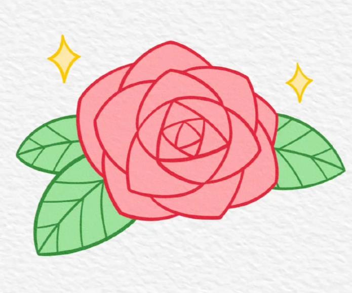 用三角形画一朵花简笔画教程分享