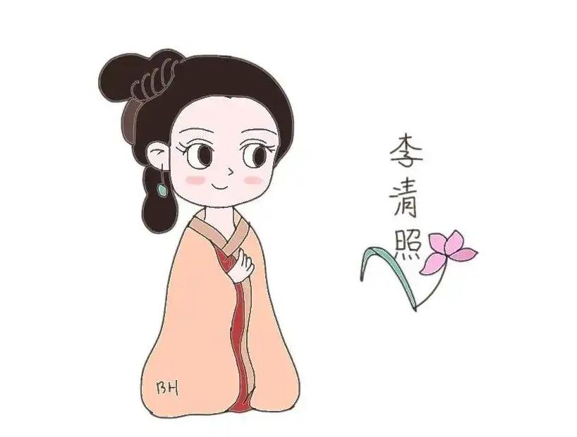 李清照的画法简笔画教程 一步一步教我画李清照