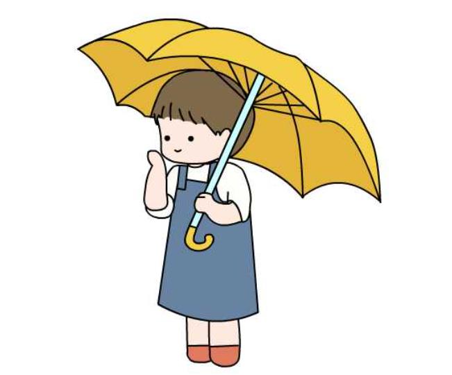 小孩撑伞简笔画怎么画 小朋友撑伞简笔画教程简单