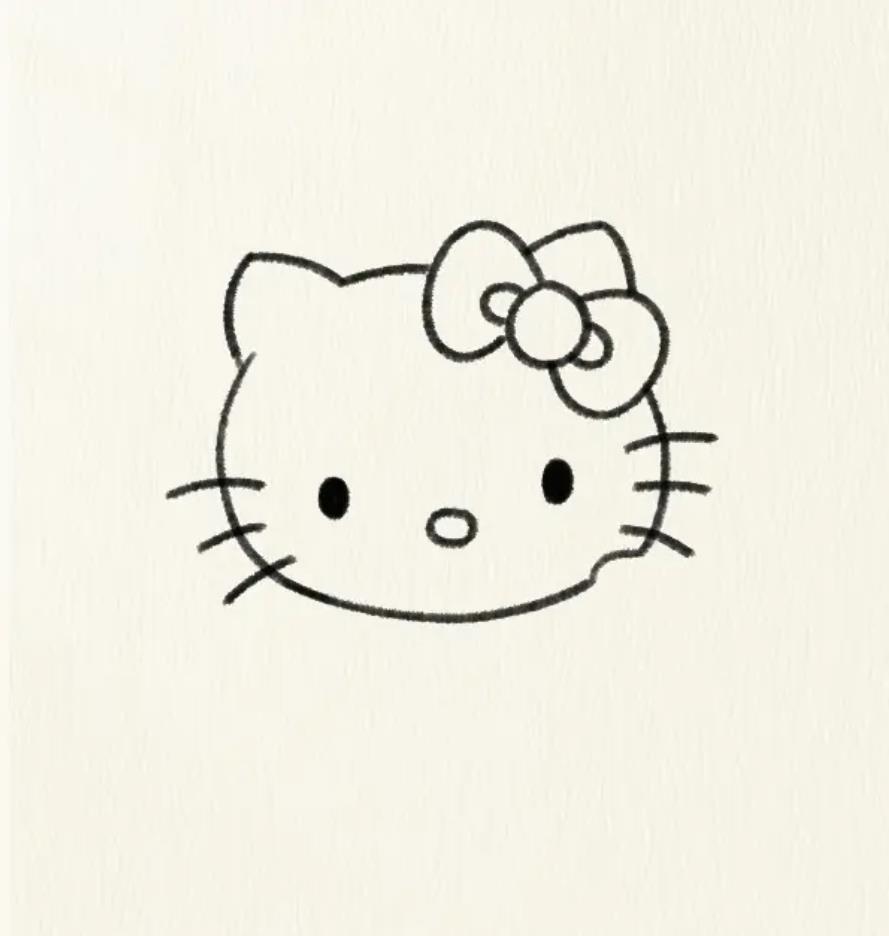 简笔画: 一步一步教我画kitty猫(含教程图解)