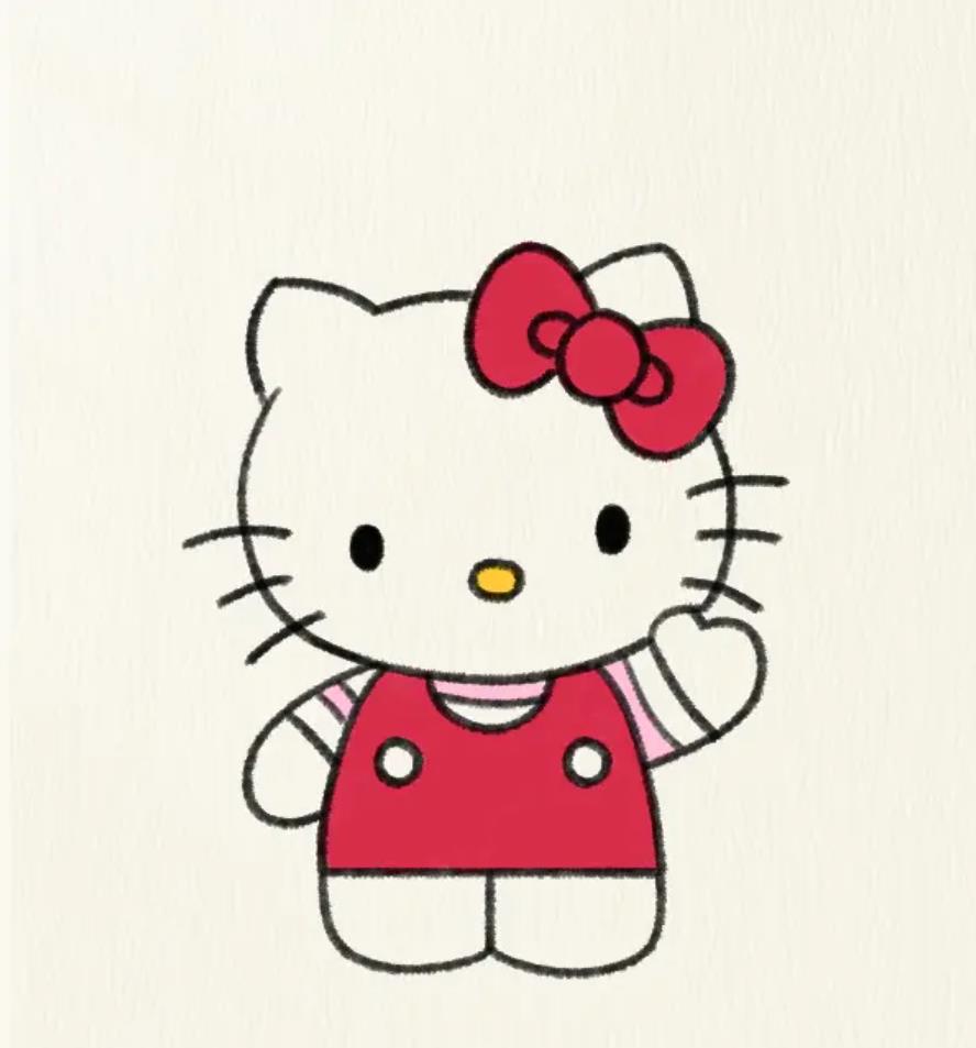 简笔画: 一步一步教我画kitty猫(含教程图解)