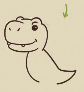 一步一步教我画狂暴龙可爱简笔画教程