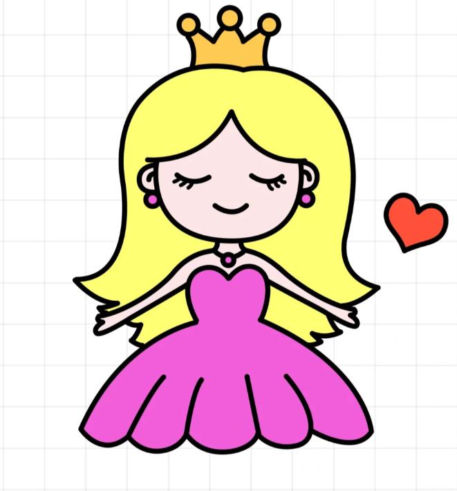 一步一步教我画公主简笔画最新教程分享