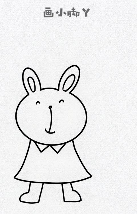 儿童简笔画兔子采蘑菇怎么画教程图片