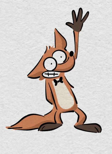 狐狸简笔画步骤图可爱呆萌图片