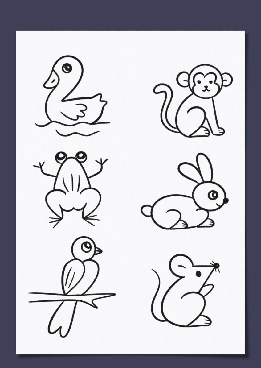 简笔画系列: 1至10画出一个小动物怎么画