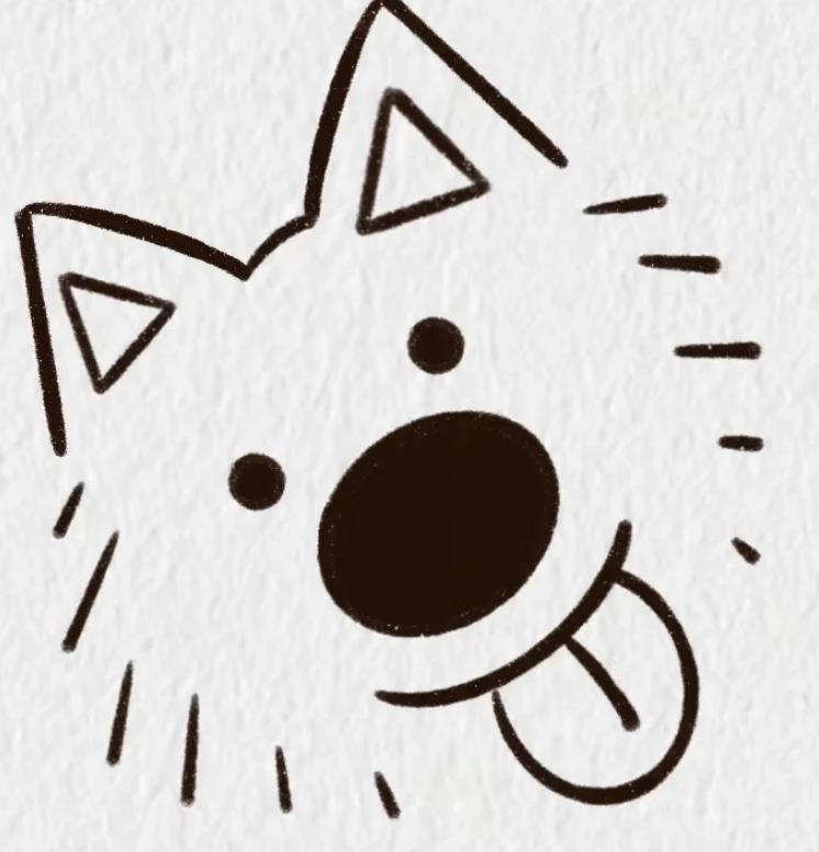 画一只最简单的狗头怎么画简笔画教程