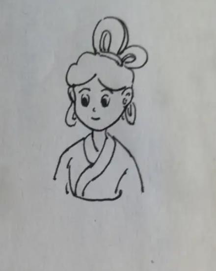 一步一步教我画田螺姑娘的步骤图