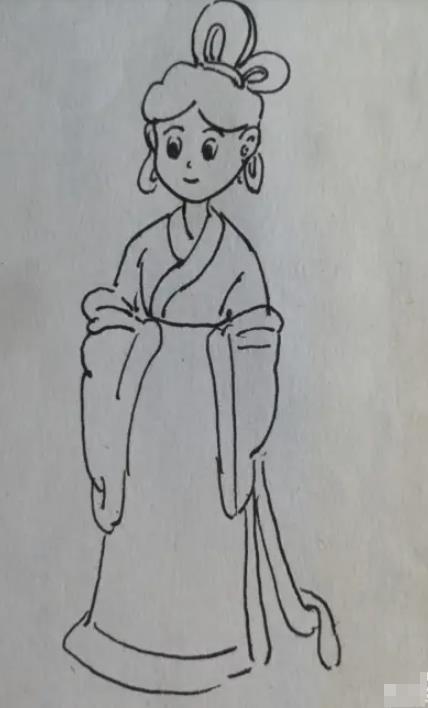 一步一步教我画田螺姑娘的步骤图