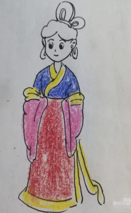 一步一步教我画田螺姑娘的步骤图