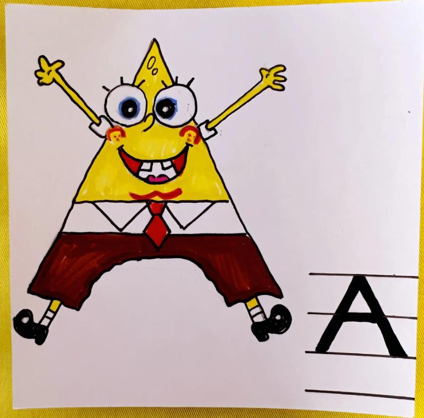 儿童创意美术: 26个英文字母的卡通画法大全