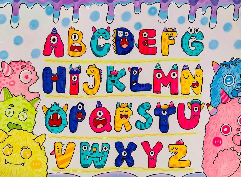最新版26个字母的卡通画法图片大全