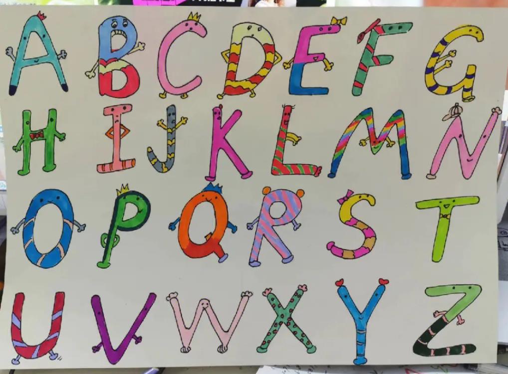 最新版26个字母的卡通画法图片大全