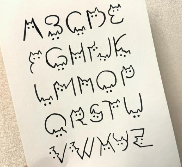 最新版26个字母的卡通画法图片大全