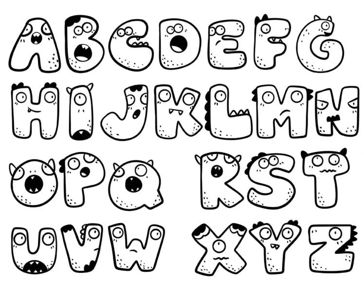 最新版26个字母的卡通画法图片大全