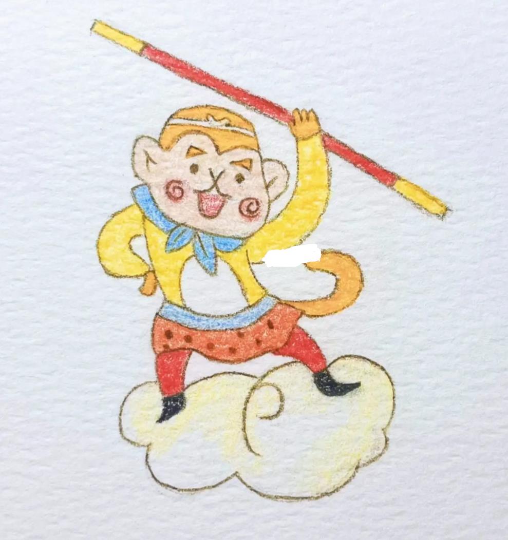 彩铅画系列: 孙悟空的画法教程图示