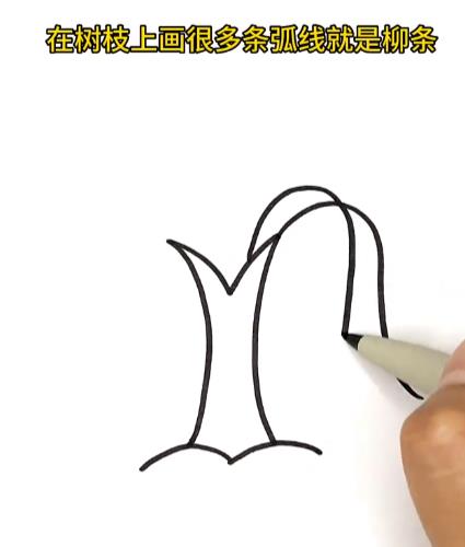 7一9岁儿童画柳树简笔画怎么画简单