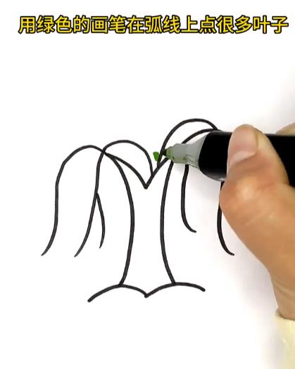 7一9岁儿童画柳树简笔画怎么画简单