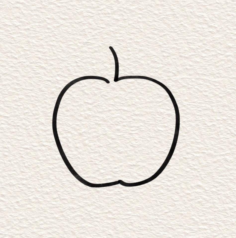 苹果简笔画简单又漂亮 一步一步教你画苹果