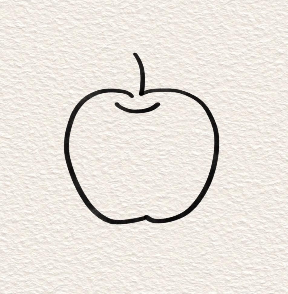 苹果简笔画简单又漂亮 一步一步教你画苹果