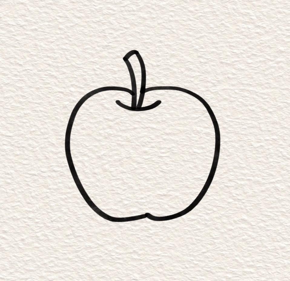 苹果简笔画简单又漂亮 一步一步教你画苹果