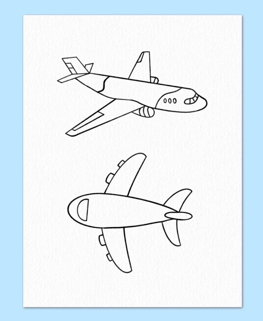 飞机简笔画简单又漂亮 飞机简笔画超级简单
