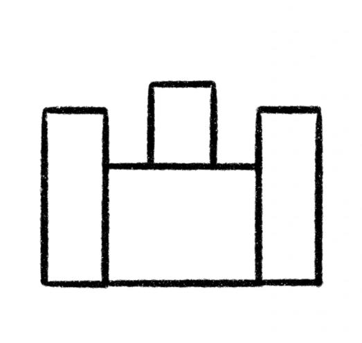 7一8岁儿童简笔画城堡的画法大全