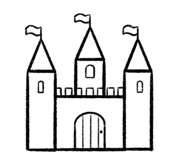 7一8岁儿童简笔画城堡的画法大全
