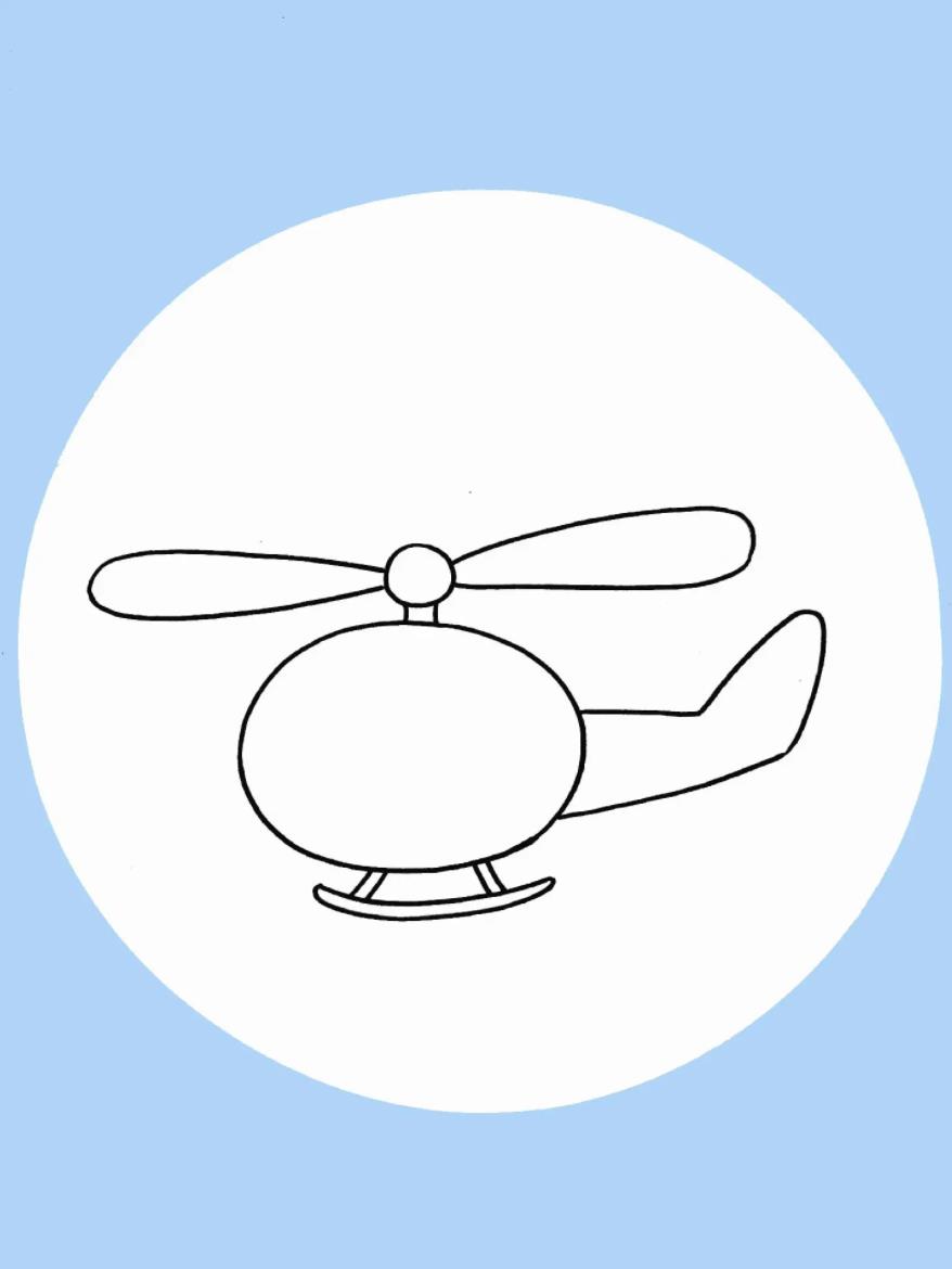 3-6岁儿童简笔画飞机涂颜色 怎么画飞机儿童简笔画