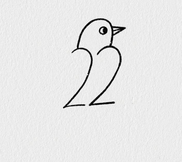 数字画小鸟的外形怎么画 画一个最简单的小鸟