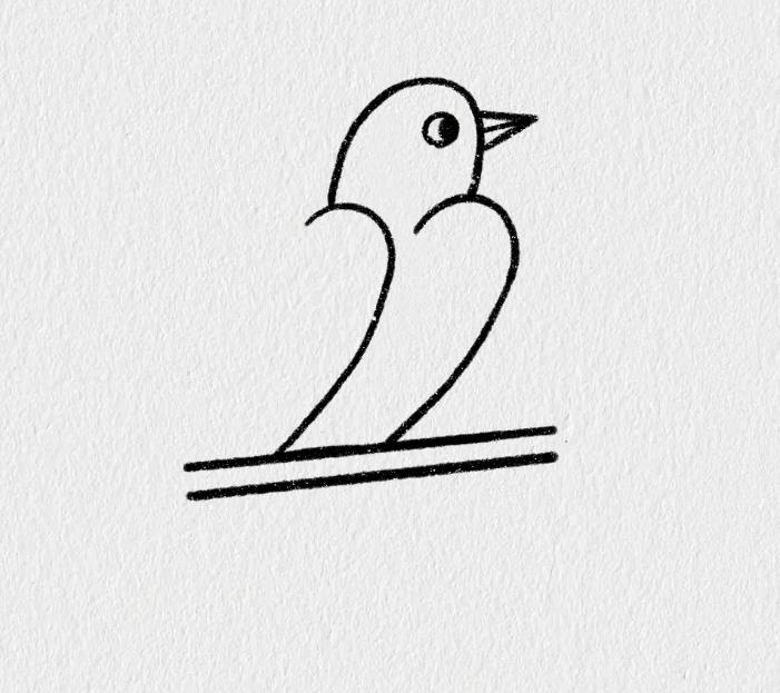 数字画小鸟的外形怎么画 画一个最简单的小鸟