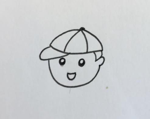 儿童简笔画人物小男孩背书包怎么画