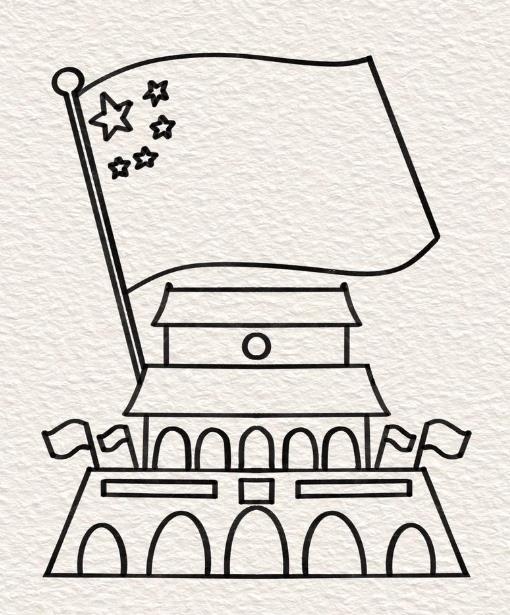 画天安城门简单又漂亮正面怎么画好看