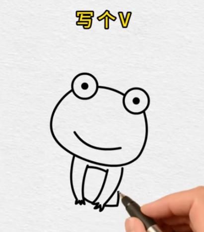 荷叶上的青蛙简笔画怎么画可爱教程