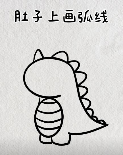 3-6岁儿童恐龙简笔画一步一步教画