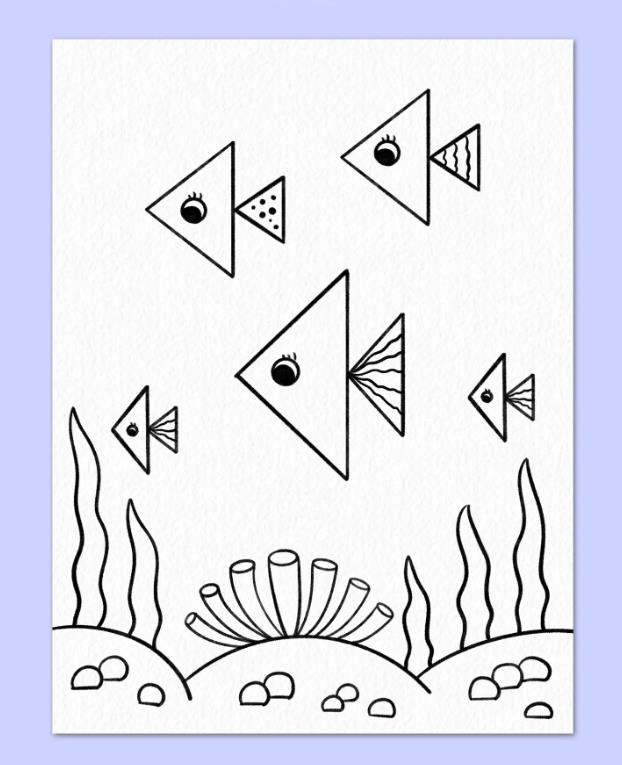 简笔画一幅海洋动物的画怎么画(含教程图解)