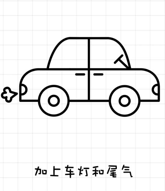 汽车画画儿童画简单又好看画法教程