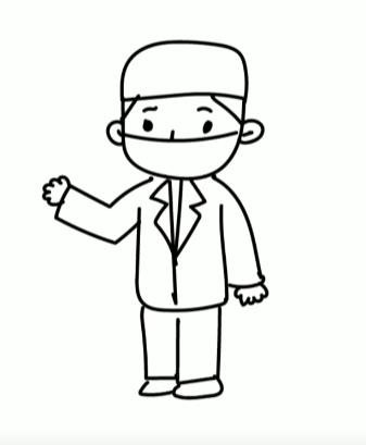 最美医护图片绘画简单漂亮素材图片