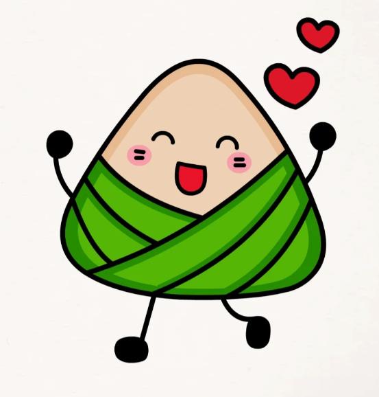 可爱的儿童画粽子简笔画步骤分享